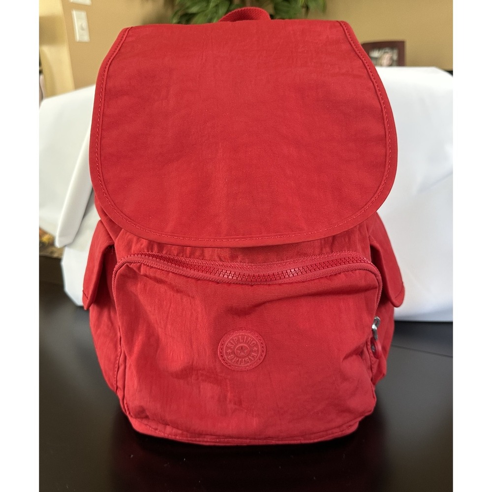 Kipling City Pack Backpack Medium/Large Red 12 Inch x 14 Inch x 7 Inch